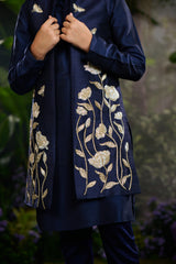 Jugnu Long Open Sherwani Set