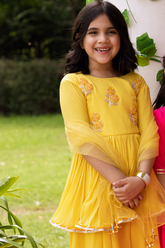 Genda Phool Angrakha Style Tunic and Palaazo Pants