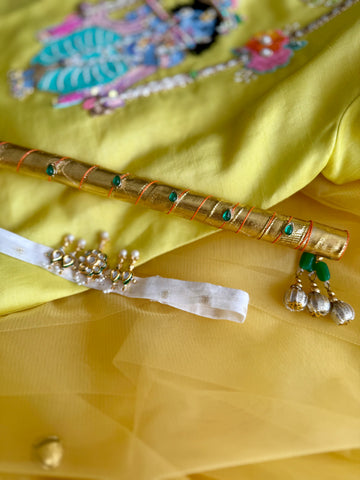 Kundan Head Accessory and Flute Set