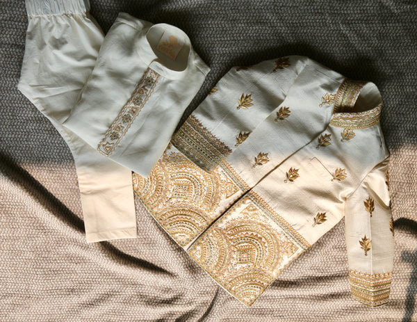 Vindayak Sherwani Set (Ivory)