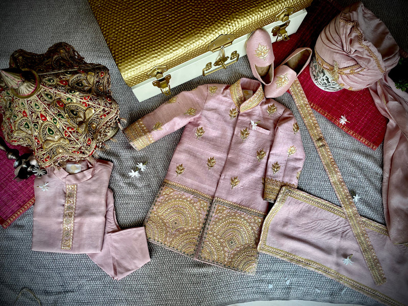 Vindayak Sherwani Set (Blush Pink)