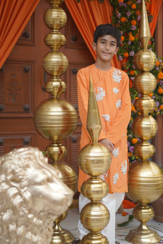 Kesari Gulab Kurta Set