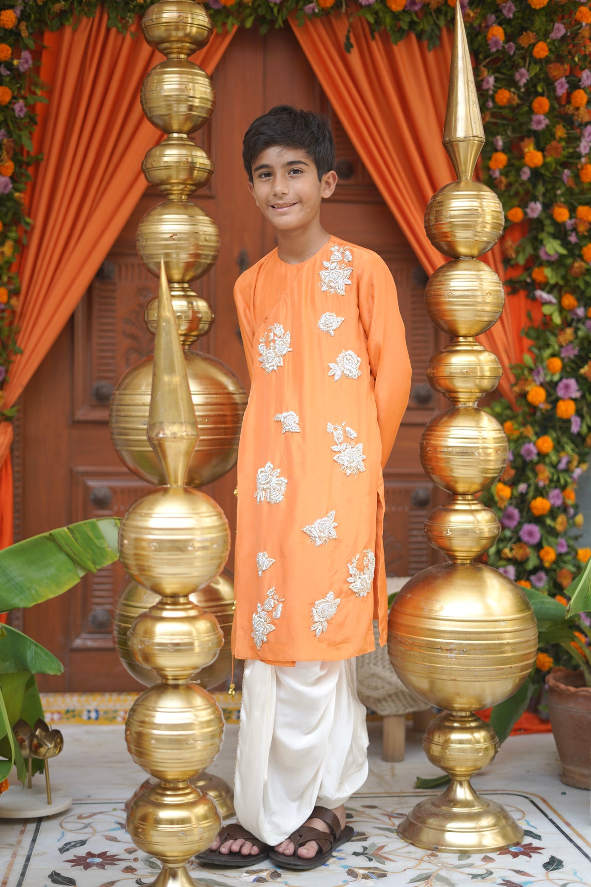 Kesari Gulab Kurta Set