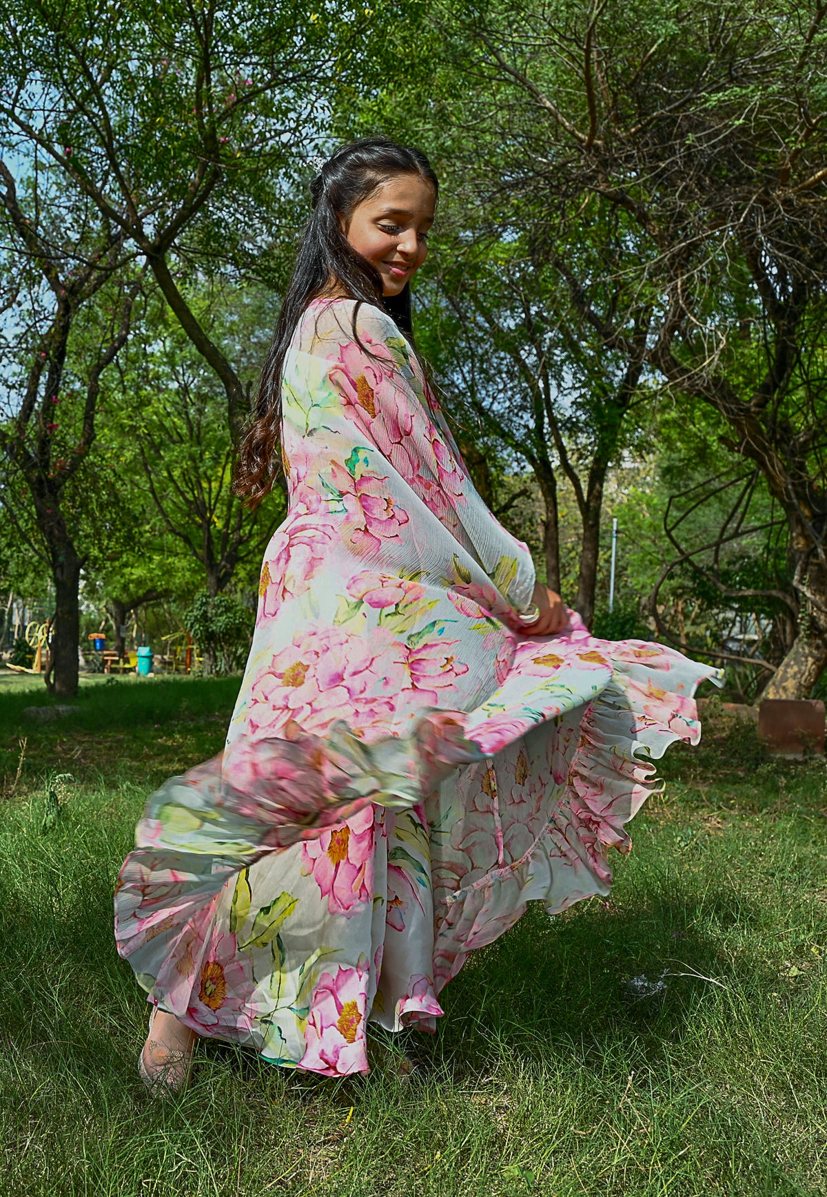 Gulaab Cape and Palazzo Set