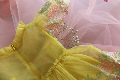 A Rosy Affair (Yellow) Dress