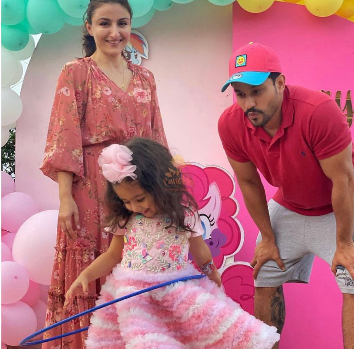 Twirl Away Multi colored Ruffle Dress