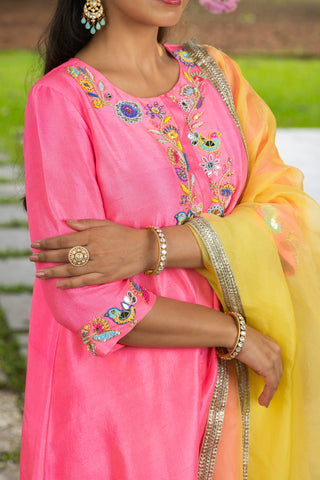 Phool aur Panchhi tunic set (Adult)