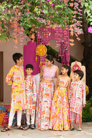 Tyohaar Bagh lehenga set (Adults)