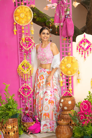 Tyohaar Bagh lehenga set (Adults)