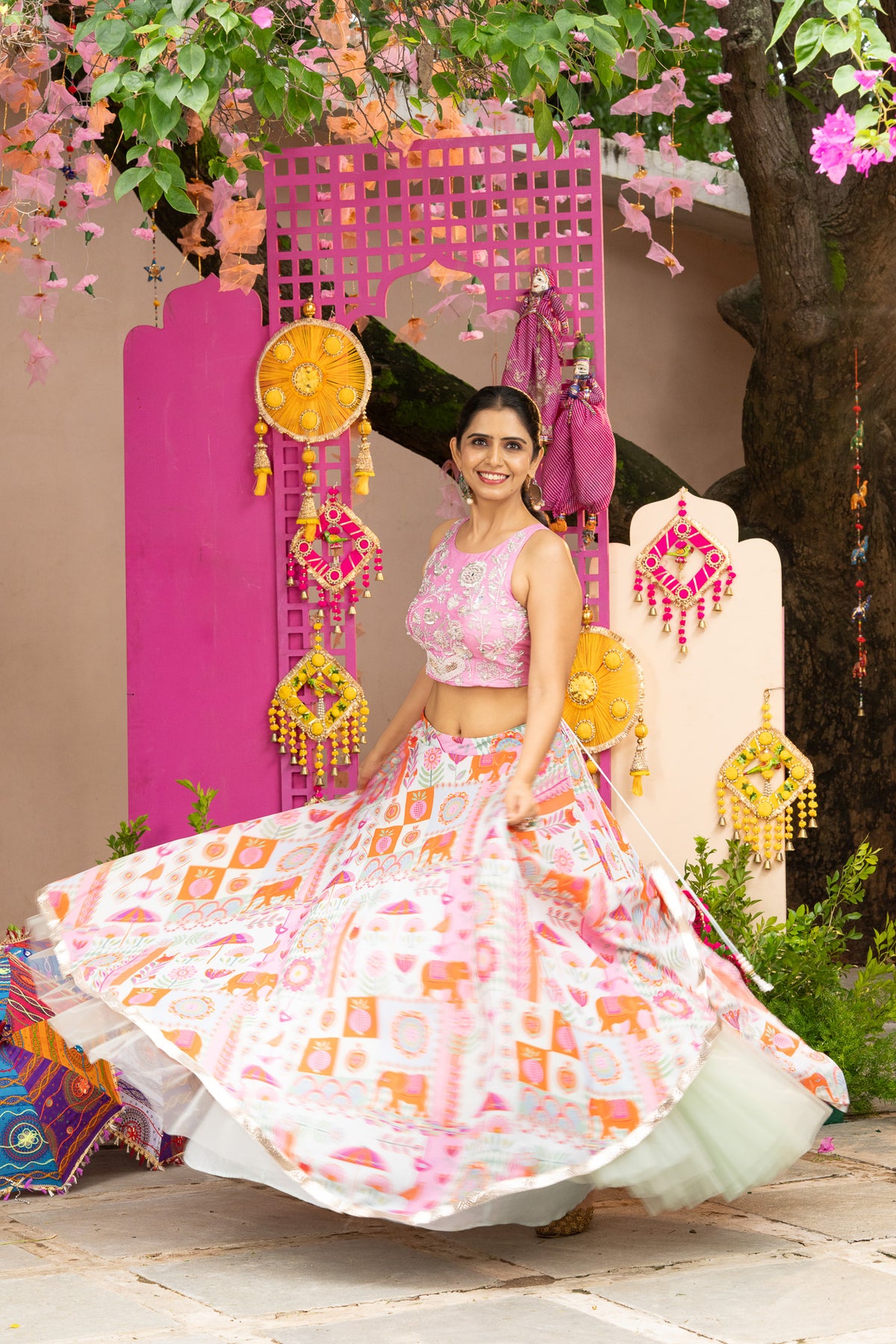 Tyohaar Bagh lehenga set (Adults)