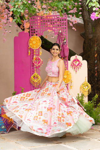 Tyohaar Bagh lehenga set (Adults)