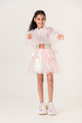 Girl, You Shine! Sheer Jacket and Skirt Set