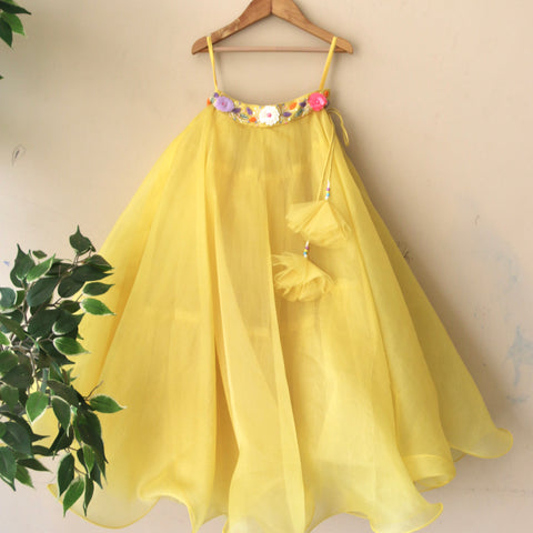Joy Lehenga with Organza skirt