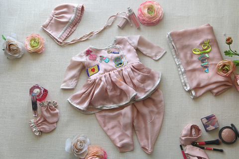 Make up themed Newborn Jaamna Set