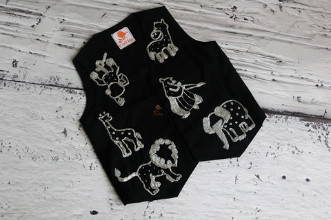 In the Jungle Waistcoat Black