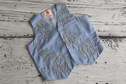 In the Jungle Waistcoat Powder Blue