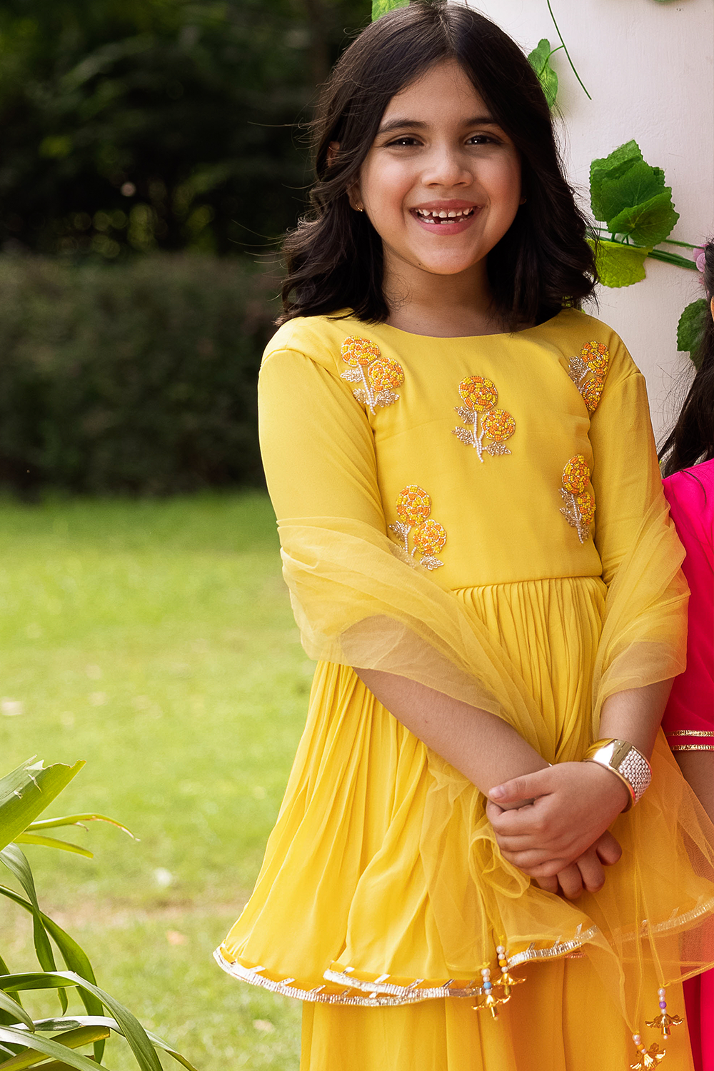 Genda Phool Angrakha Style Tunic and Palaazo Pants