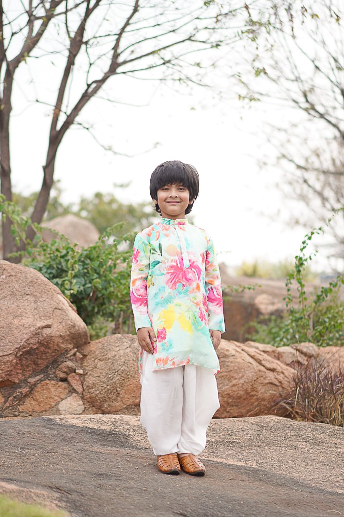 Phool Custom Print Kurta Set