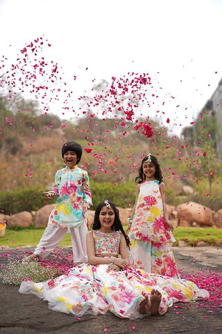 Phool Custom Print Kurta Set