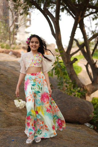 Bahaar Crop top with Palazzo Set