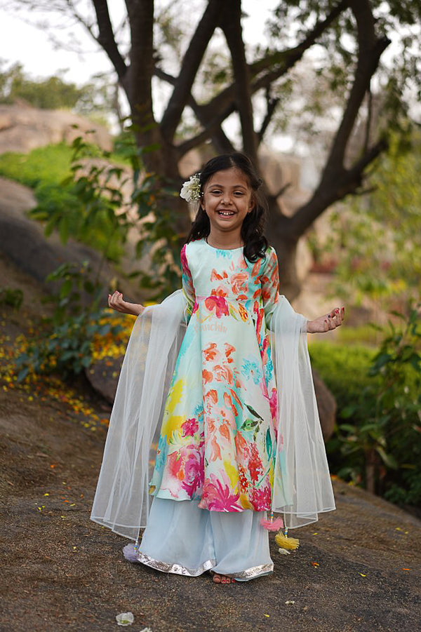 Phool Anarkali with Wide Legged Pants